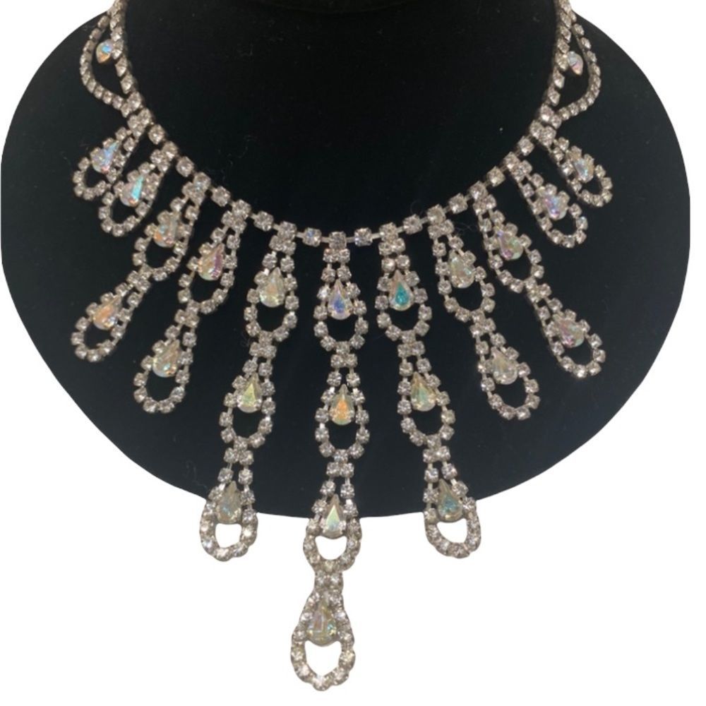 Vintage 1950’s Rhinestone Statement Necklace